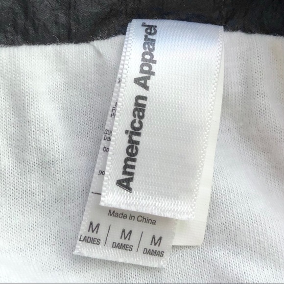 American Apparel black cropped windbreaker jacket medium - Picture 3 of 13